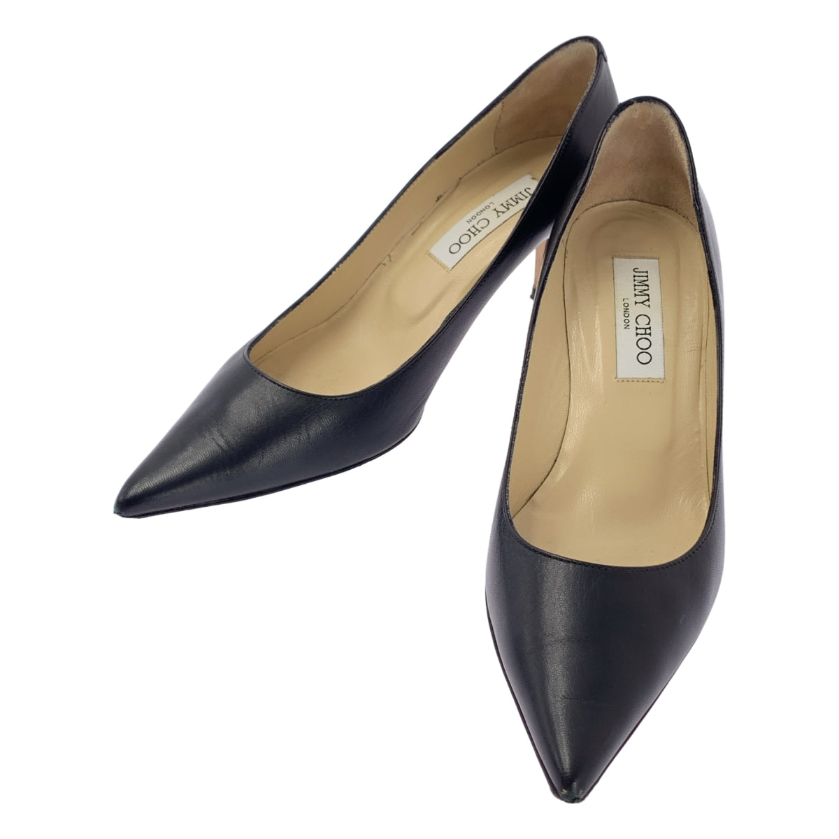 JIMMY CHOO | 皮革尖頭高跟鞋 | 尺寸 37 1/2 | 黑色 | 女款