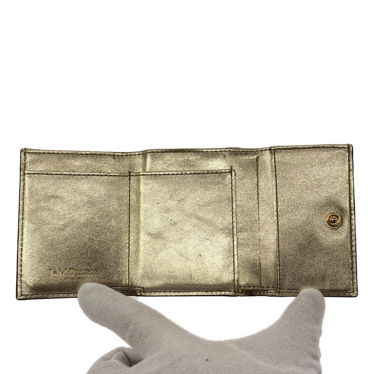 J&amp;M DAVIDSON | TWO FOLD WALLET Leather 3-fold compact mini wallet |