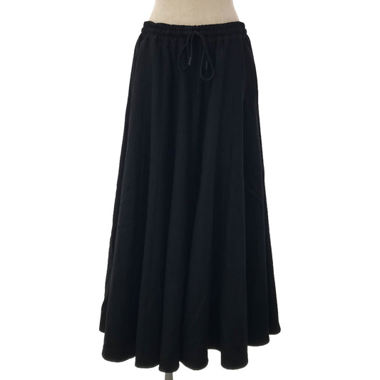 REGULATION Yohji Yamamoto / 레귤레이션 요우지야마모토 | SAXONY R-PANELED FLARE SKIRT / 드로스트링 오버스커트 / 안감 포함 | 2 | 여성