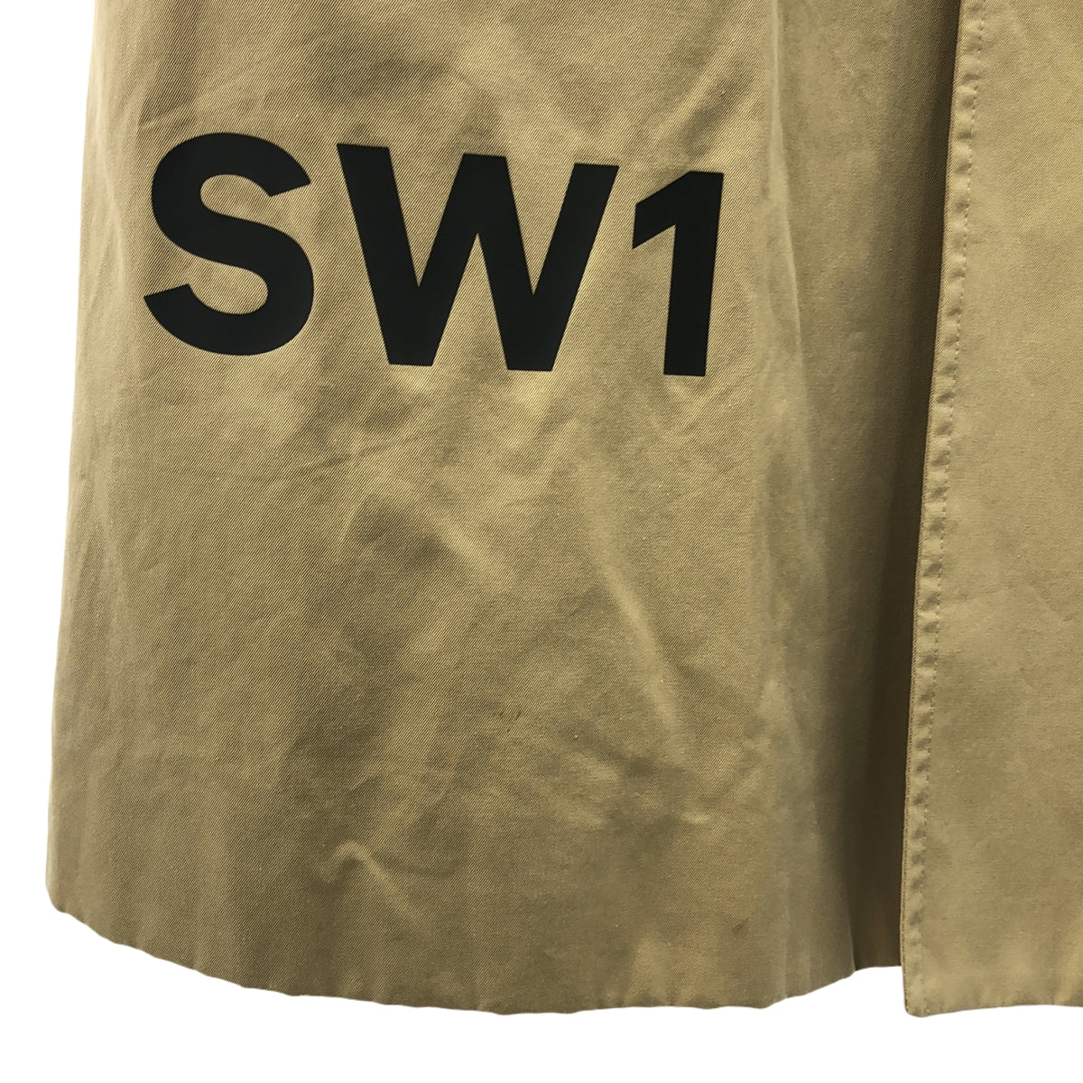 【미품】 BURBERRY LONDON ENGLAND / 버버리 런던 영국 | 호스 페리 / 스텐 컬러 오버 코트 / 로고 총 안감 | 44 | 베이지 | 남성