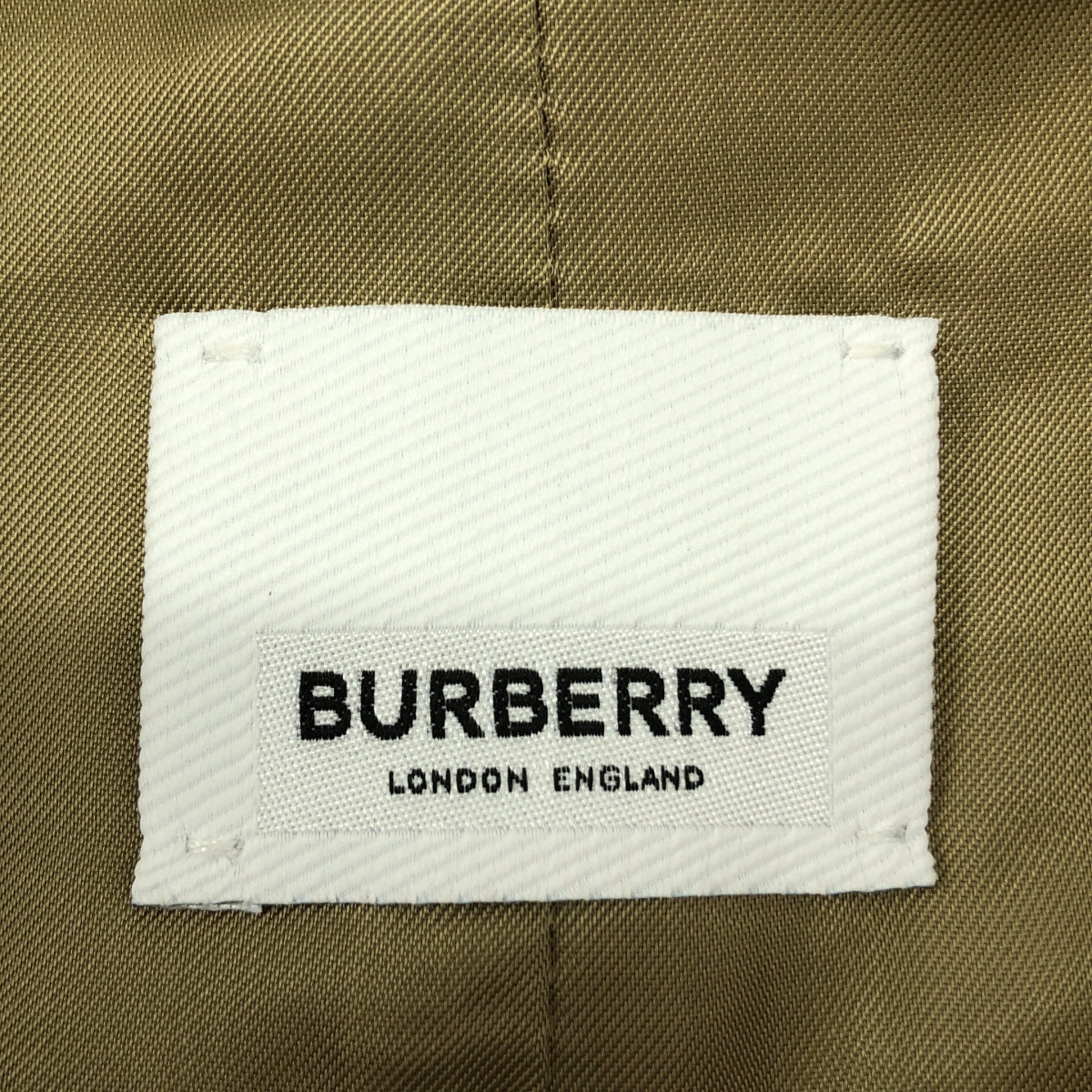 【美品】  BURBERRY LONDON ENGLAND / バーバリーロンドンイングランド | ホースフェリー / ステンカラー オーバー コート / ロゴ総裏地 | 44 | ベージュ | メンズ