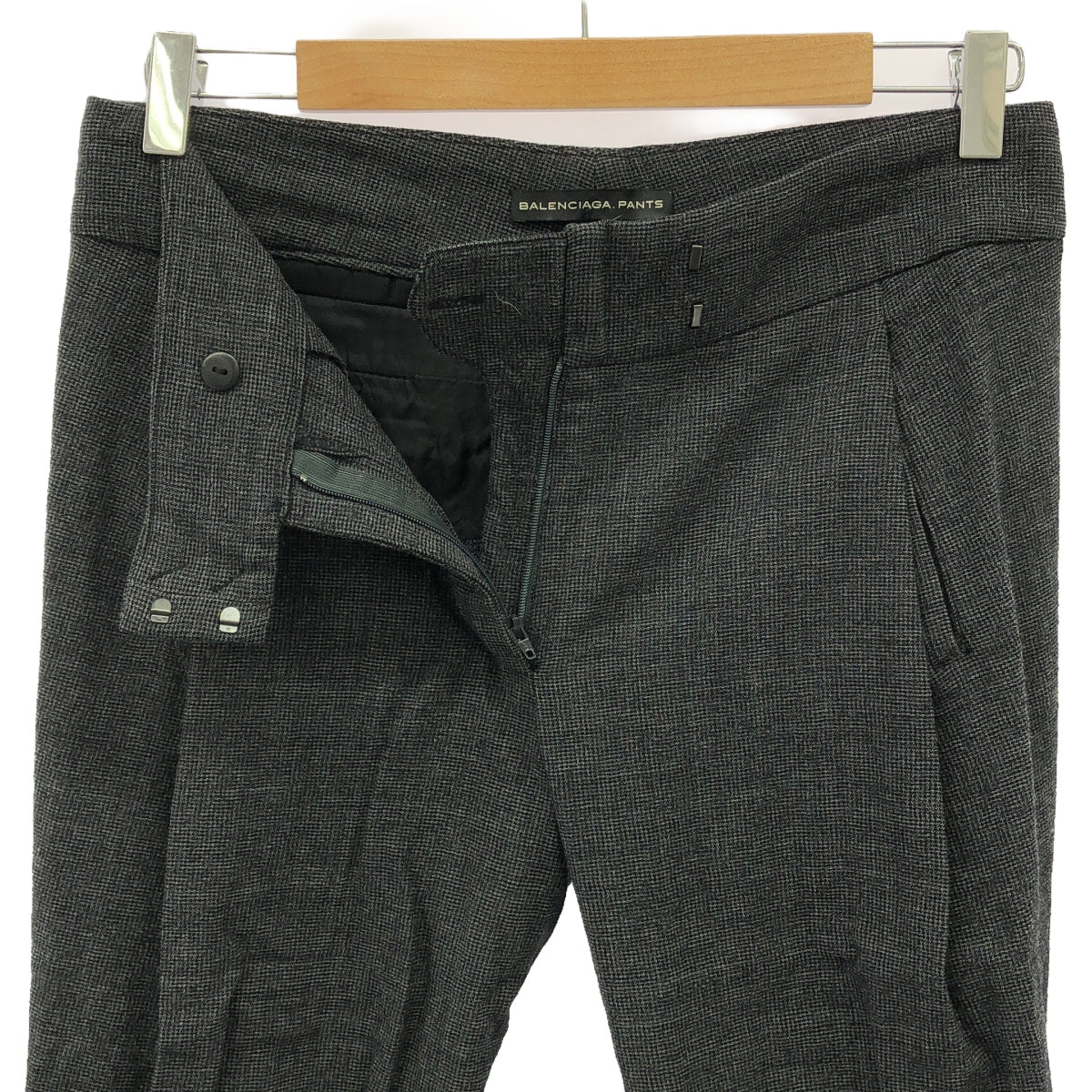 BALENCIAGA / 발렌시아가 | 울 테이퍼드 팬츠 | 36 | 차콜 | 여성