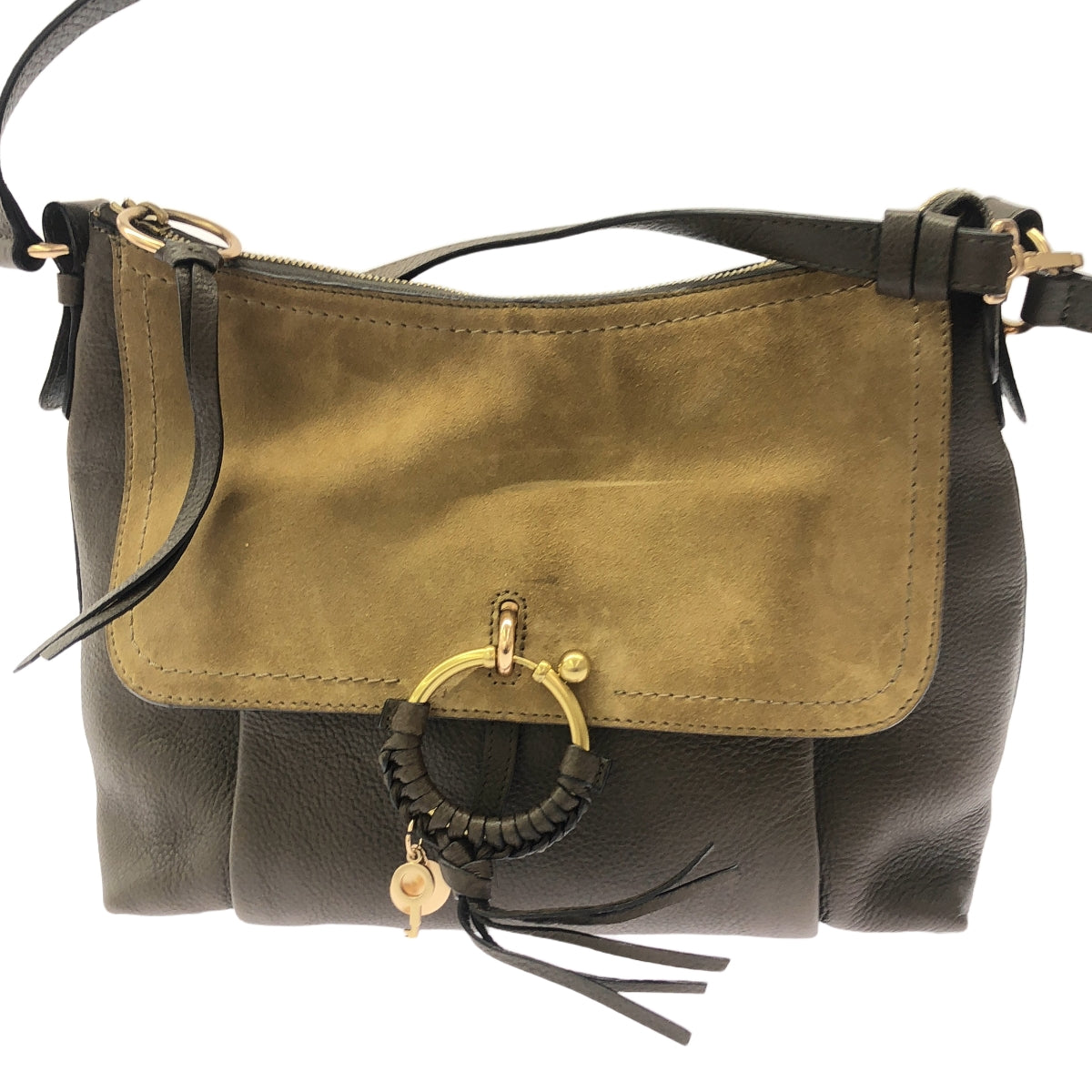 CHLOE 看見 | JOAN 絨面革翻蓋 2WAY 皮革肩背包 |棕色 / 淺棕色 |女性的