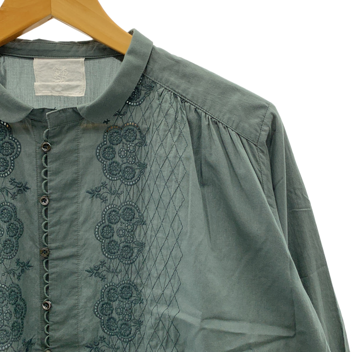 GASA | 劇院角落刺繡襯衫/襯衫 | F 碼 | 女款