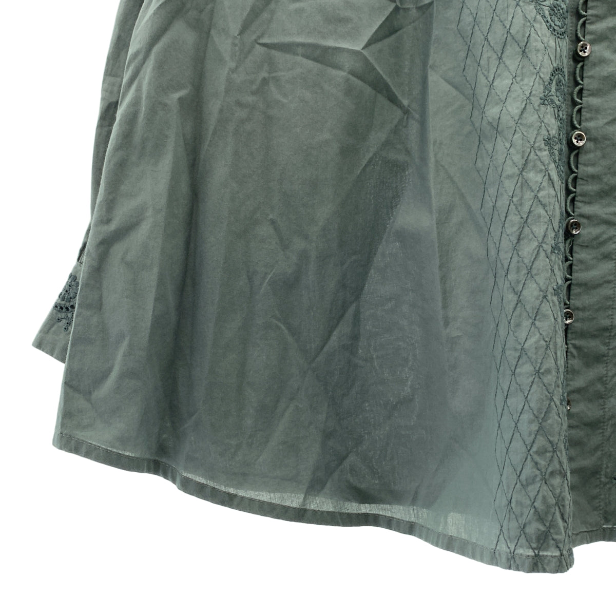 GASA | 劇院角落刺繡襯衫/襯衫 | F 碼 | 女款