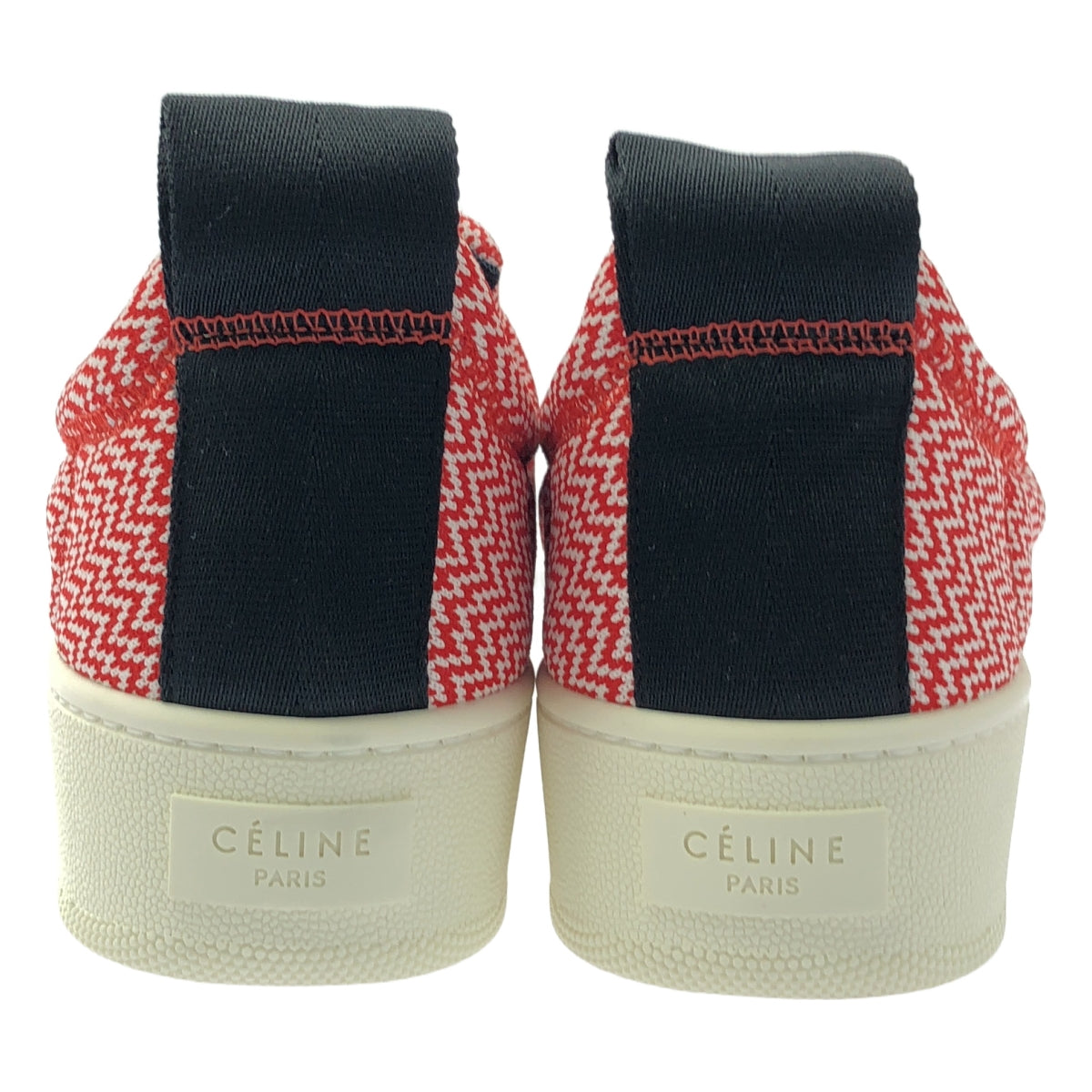 [全新] CELINE | Phoebe Philo 幾何厚底一腳蹬運動鞋 | 37 碼 | 紅/黑/白 | 女款
