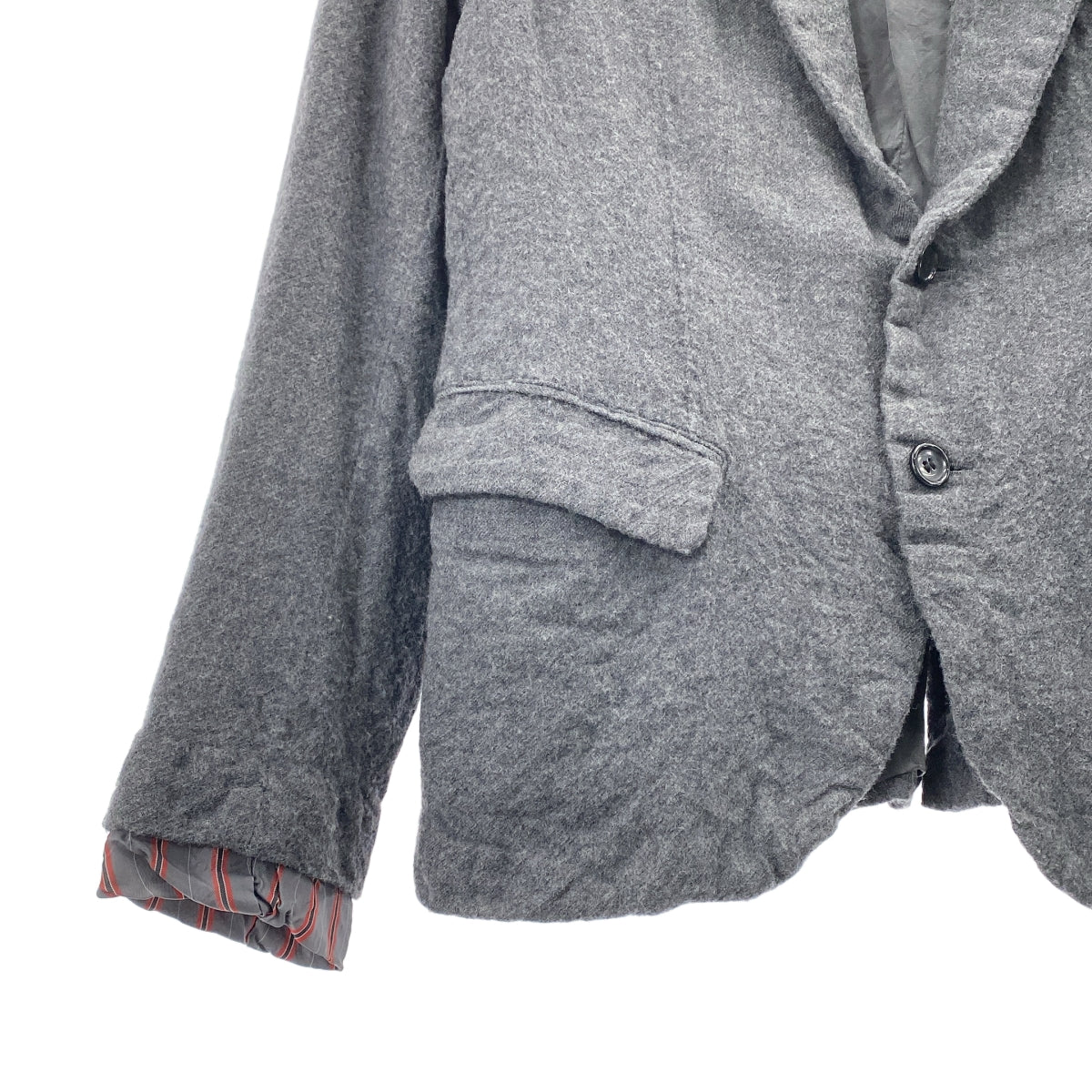 JUNYA WATANABE MAN PINK / 준야와타나베만 핑크 | 2013AW | 축융 가공 울 테일러드 재킷 | M | 그레이 |