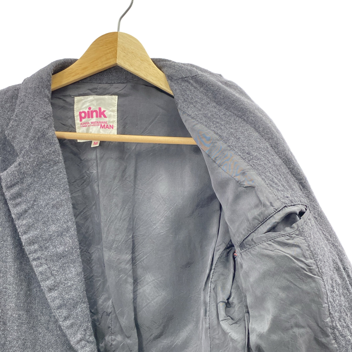 JUNYA WATANABE MAN PINK / 준야와타나베만 핑크 | 2013AW | 축융 가공 울 테일러드 재킷 | M | 그레이 |