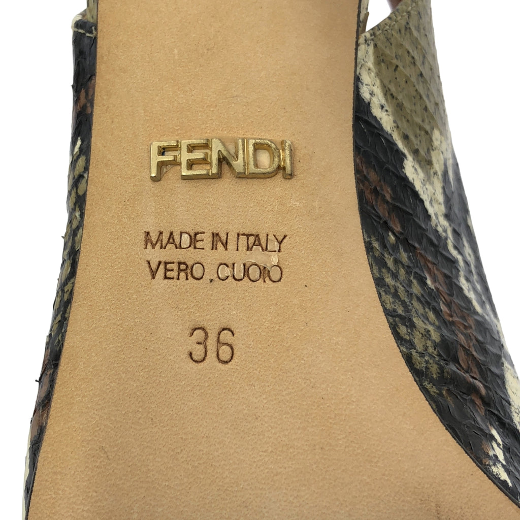 FENDI / 펜디 | 가죽 파이썬 힐 펌프스 | 36 | 여성