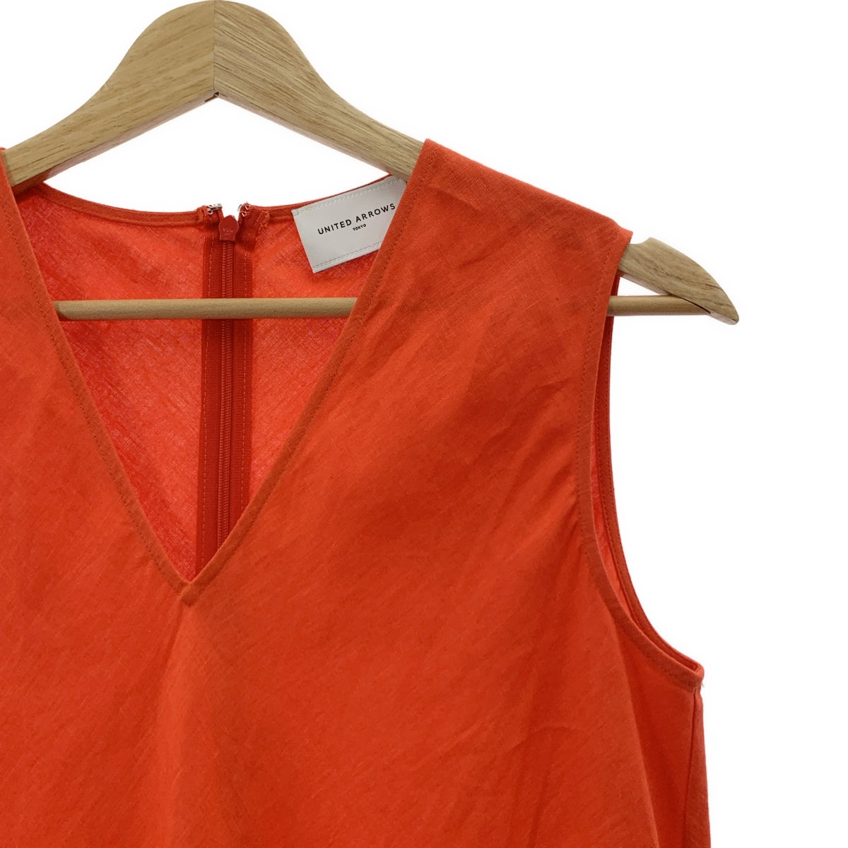 UNITED ARROWS | UWCC 亞麻V領無袖連身裙 | S碼 | 女款