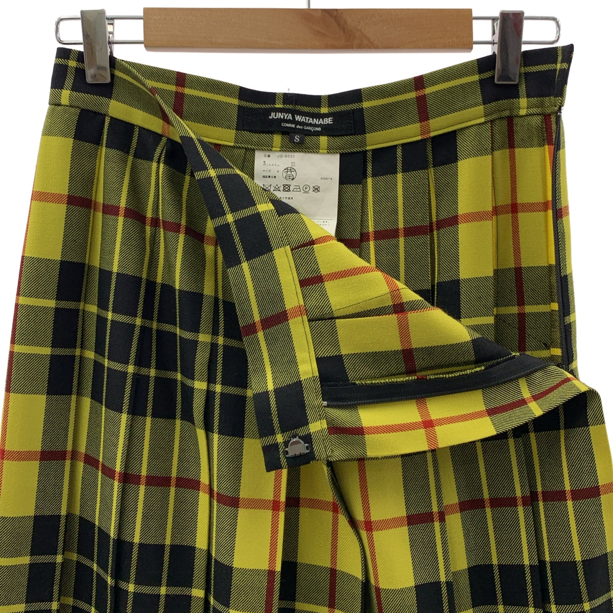 JUNYA WATANABE COMME des GARCONS / 준야와타나베 | 2019AW | 울 체크 플리츠 스커트 | S |