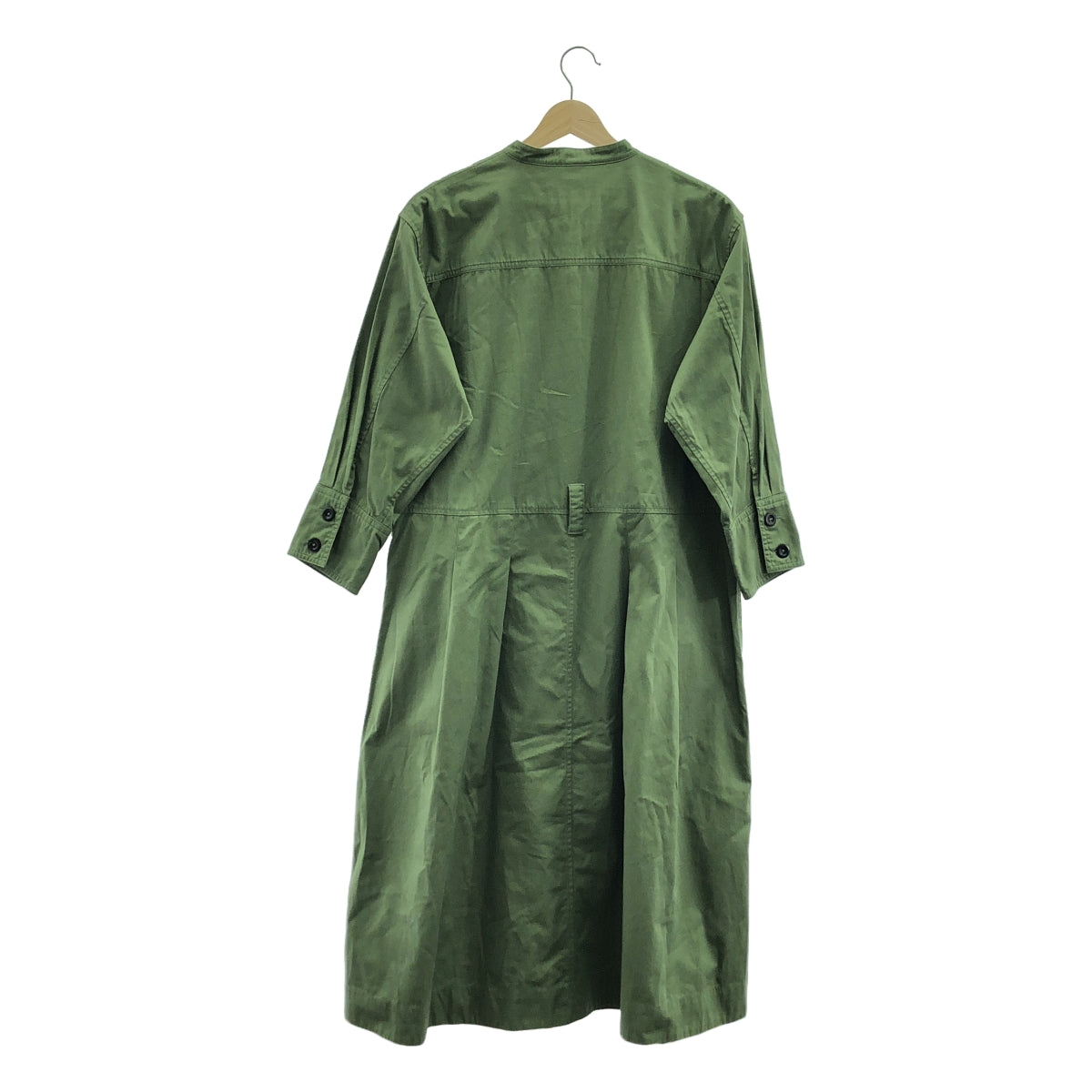 MHL. / 엠에이치엘 마가렛 하웰 | 2023AW | SOFT DENSE COTTON OP 코튼 롱 원피스 | 2 | 그린 | 여성