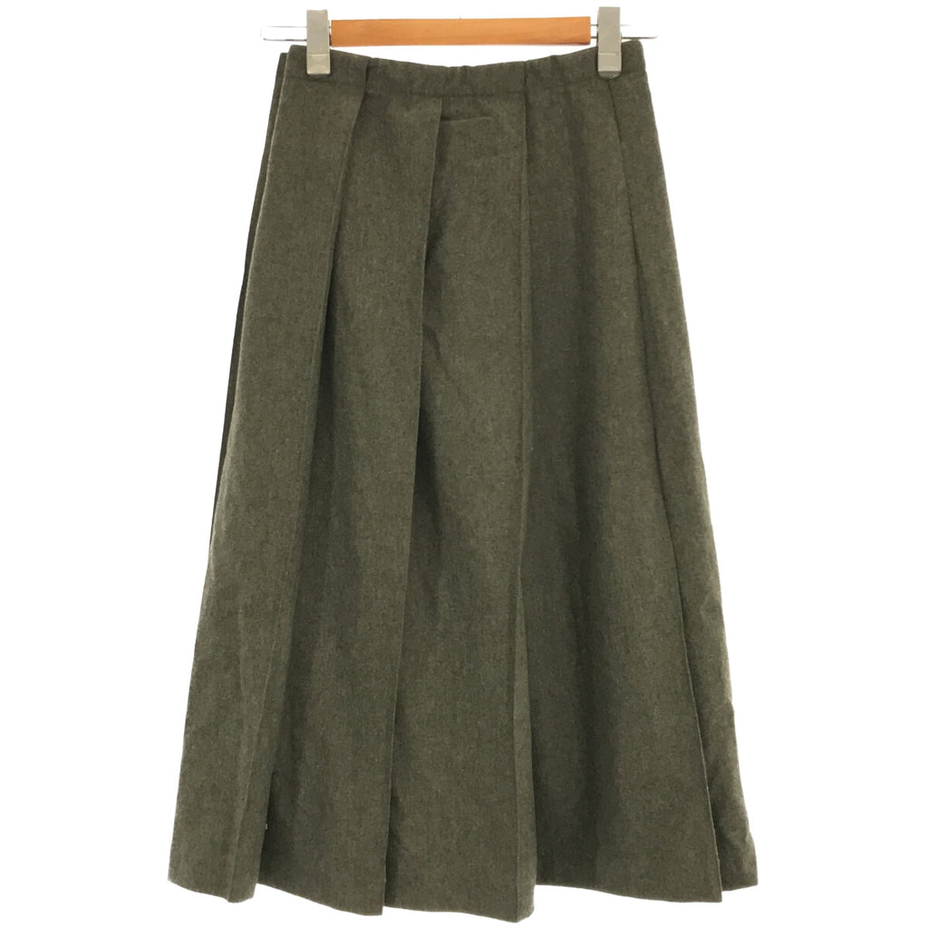 [狀況良好] JIL SANDER+ | 2020秋冬 |厚重羊毛百褶裙 | 32 |橄欖 |女性的