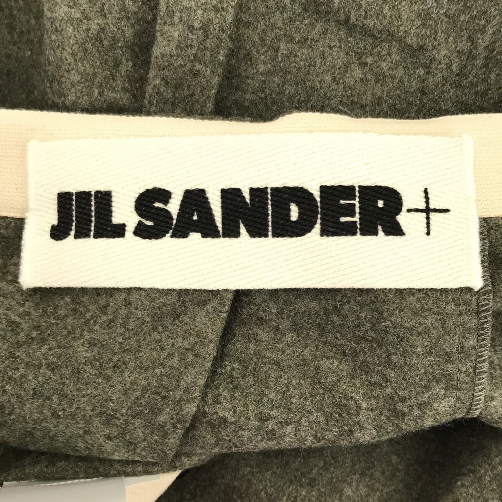 [狀況良好] JIL SANDER+ | 2020秋冬 |厚重羊毛百褶裙 | 32 |橄欖 |女性的