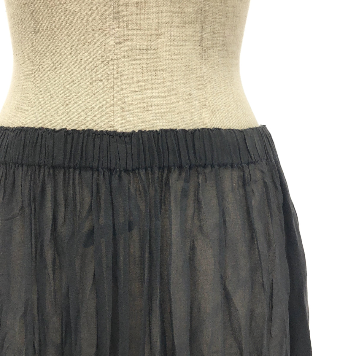 robe de chambre COMME des GARCONS / 로브드 샹블 콤 데 갤슨 | 2004AW | 제품 염색 레이스 장식 드로우 스트링 시어 스커트 |