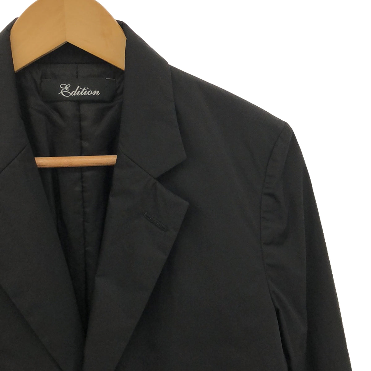 【美品】  Edition / エディション トゥモローランド | 2022AW | TEFFETA CHESTER COAT ポリエステル チェスターコート | 34 | ブラック | レディース
