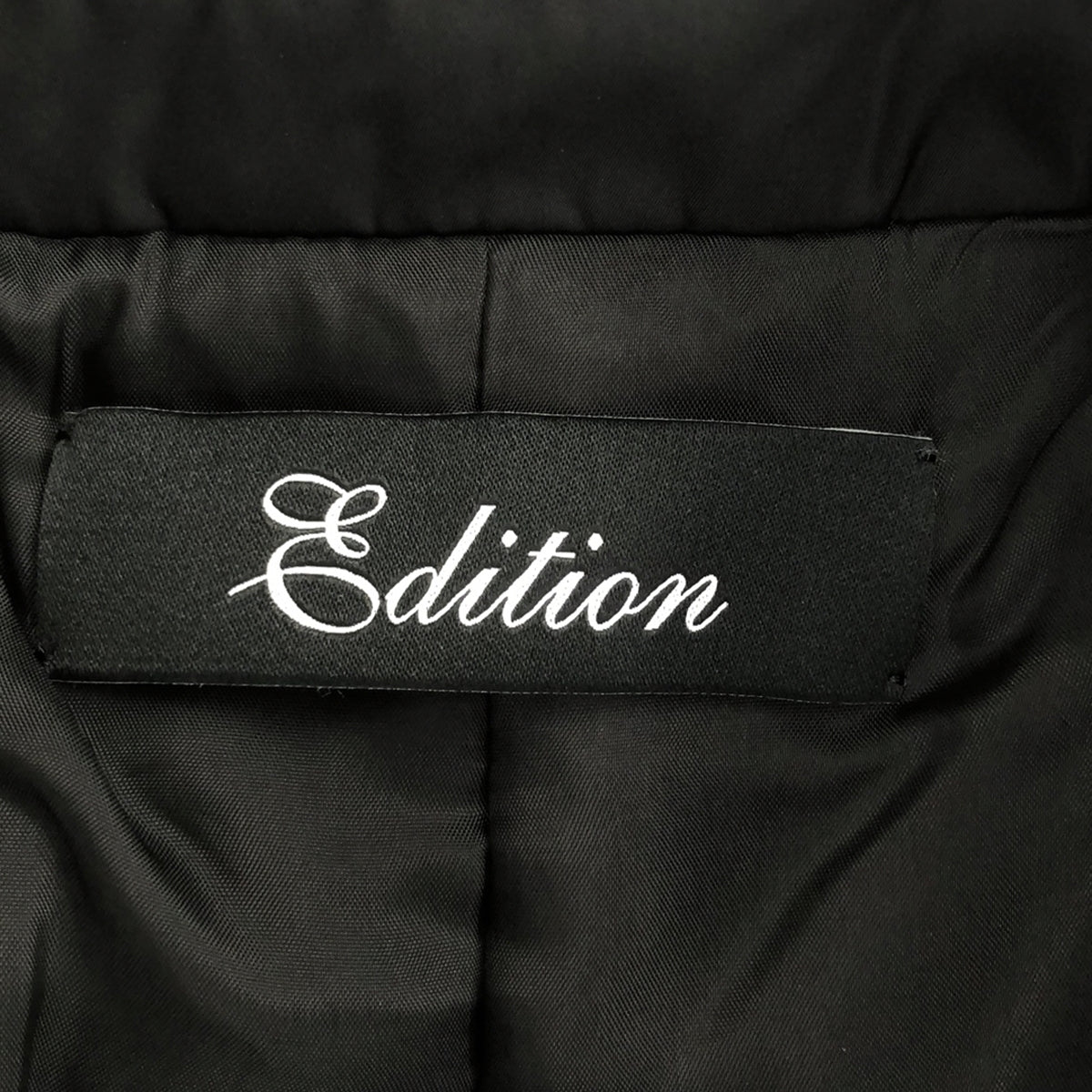 【미품】 Edition / 에디션 투모로 랜드 | 2022AW | TEFFETA CHESTER COAT 폴리 에스테르 체스터 코트 | 34 | 블랙 | 여성