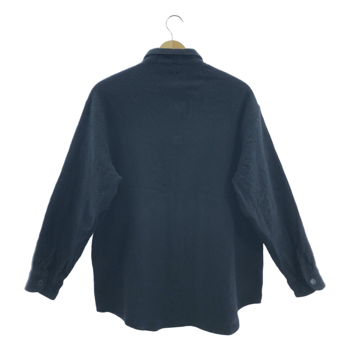 COMOLI | 2023AW | 羊毛氈半拉鍊襯衫 | 3 | 海軍藍 | 男款