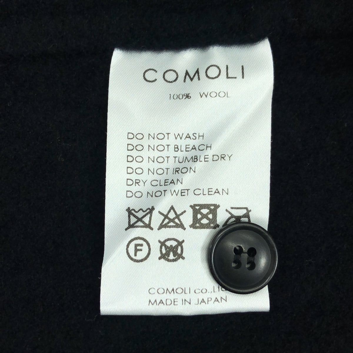 COMOLI | 2023AW | 羊毛氈半拉鍊襯衫 | 3 | 海軍藍 | 男款