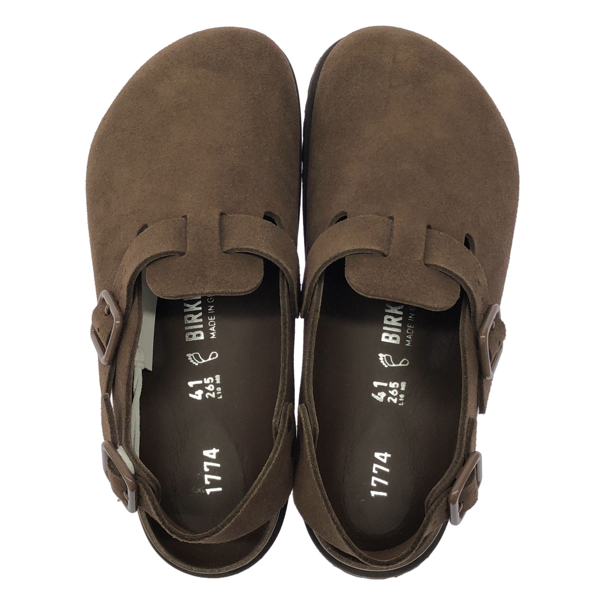 ビルケンシュトック1774レザーサンダルTOKIOⅡ Tokio II Lined 1774 Leather in Color Natural Snake Brown