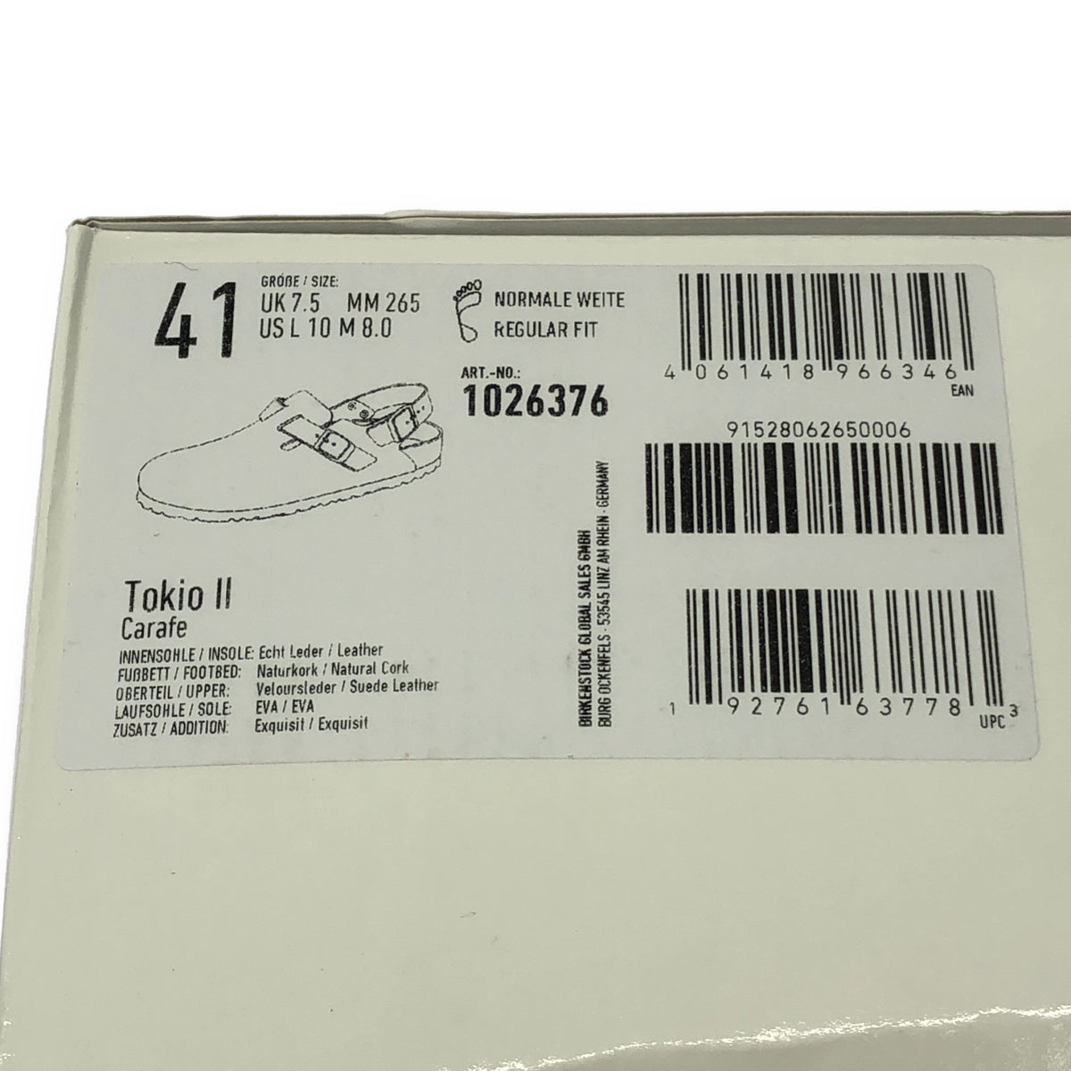 [狀況極佳] BIRKENSTOCK | Tokio II Carafe 1774 / Tokio 絨面革涼鞋 | 尺寸 41 (26) | 深棕色 | 男款