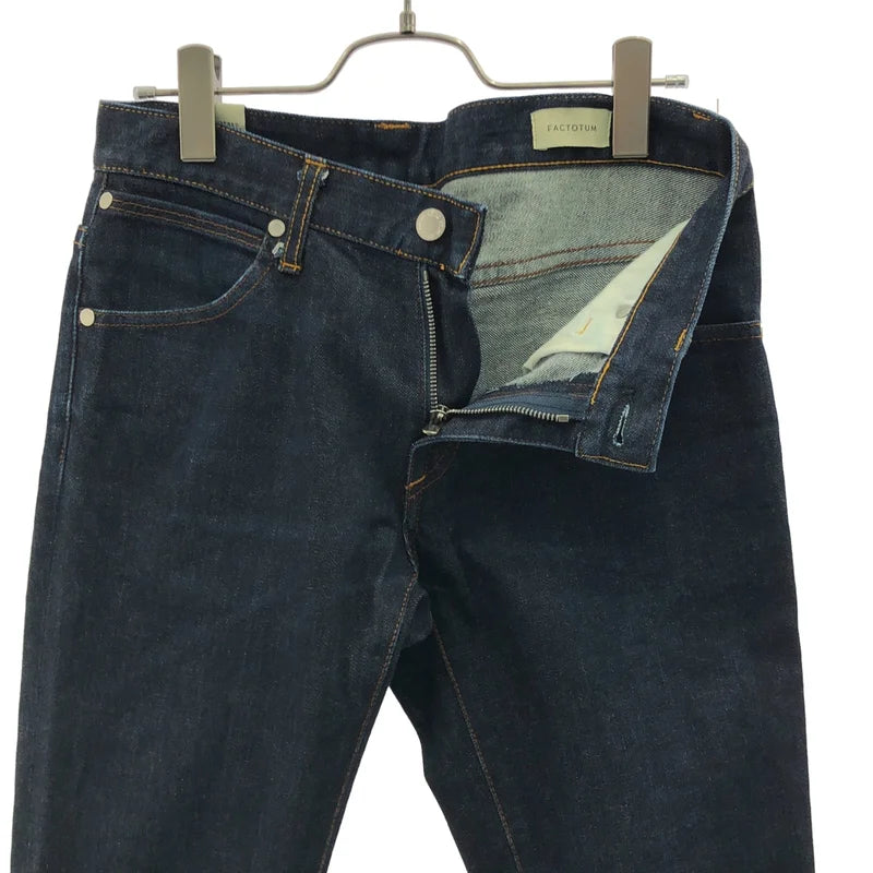 FACTOTUM / ファクトタム | Rigid Denim Tapered Jack / ストレッチ リジット デニム テーパード パンツ | 28 | メンズ