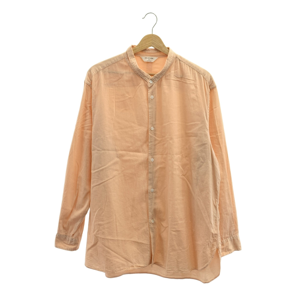 STILL BY HAND / 스틸 바이 핸드 | Narrow collar shirts 스트라이프 제품 염색 네로우 컬러 셔츠 | 48 |