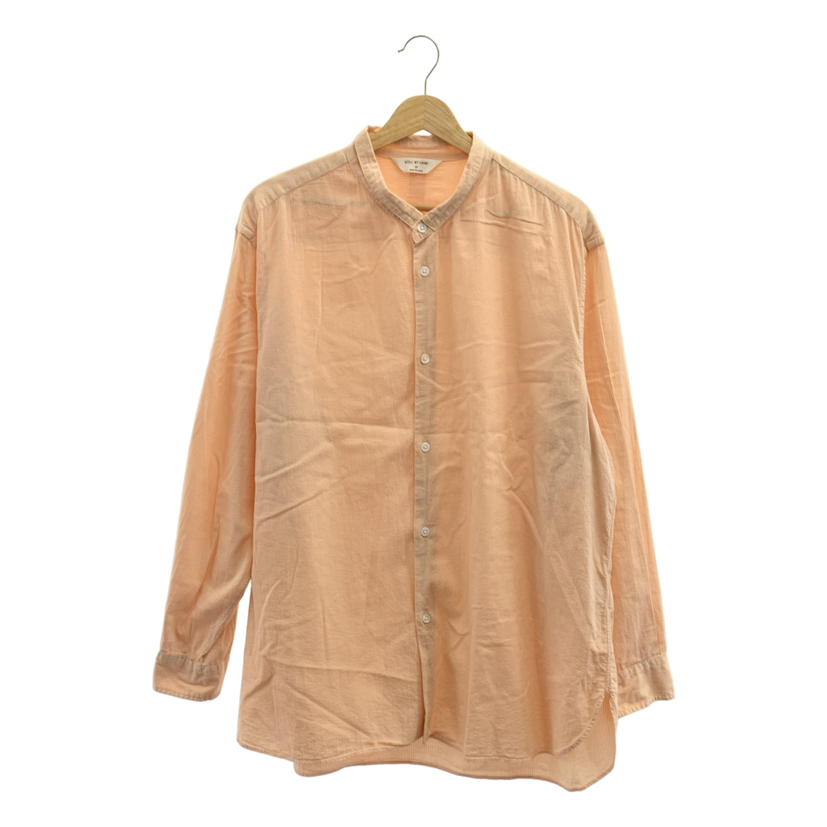 STILL BY HAND / 스틸 바이 핸드 | Narrow collar shirts 스트라이프 제품 염색 네로우 컬러 셔츠 | 48 |