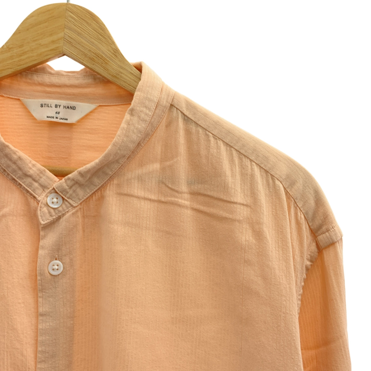 STILL BY HAND / 스틸 바이 핸드 | Narrow collar shirts 스트라이프 제품 염색 네로우 컬러 셔츠 | 48 |