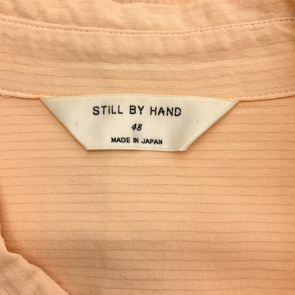 STILL BY HAND / 스틸 바이 핸드 | Narrow collar shirts 스트라이프 제품 염색 네로우 컬러 셔츠 | 48 |