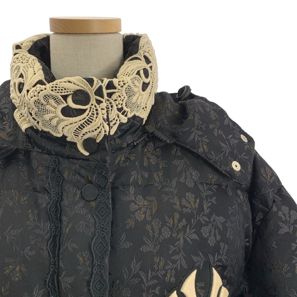 GUCCI | 絲質混紡刺繡抽繩羽絨服，附可拆式連帽衫 | 尺寸 42 | 女款