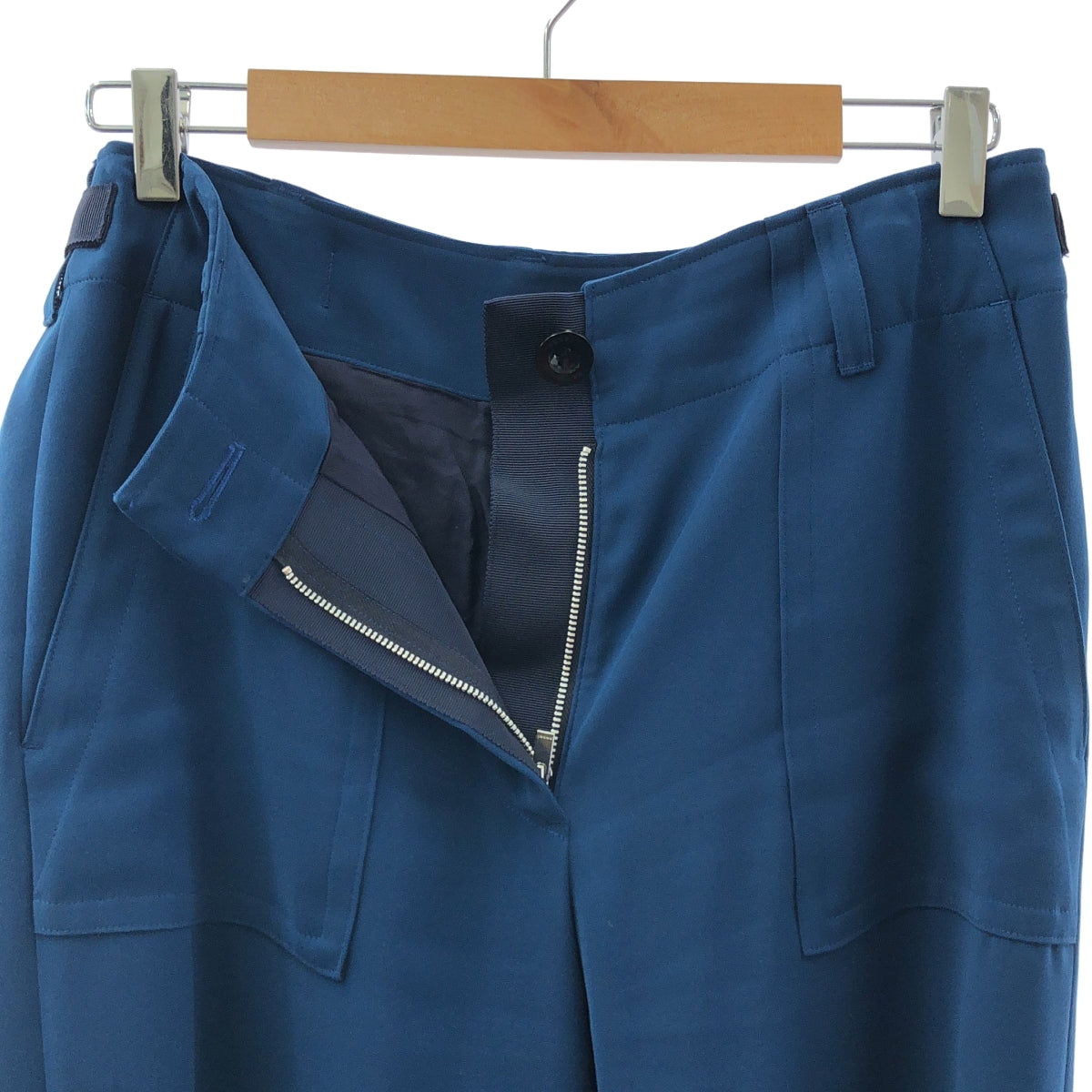 sacai / サカイ | ポリエステル ベイカーパンツ | 2 | ブルー | レディース