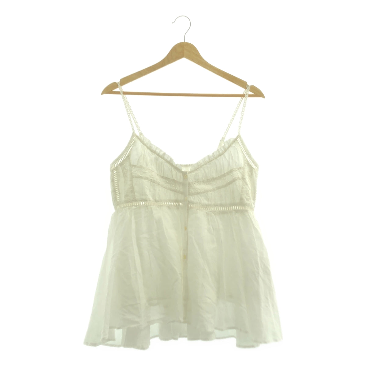 CASA FLINE / カーサフライン | オーガニックコットンレースキャミソール | F |