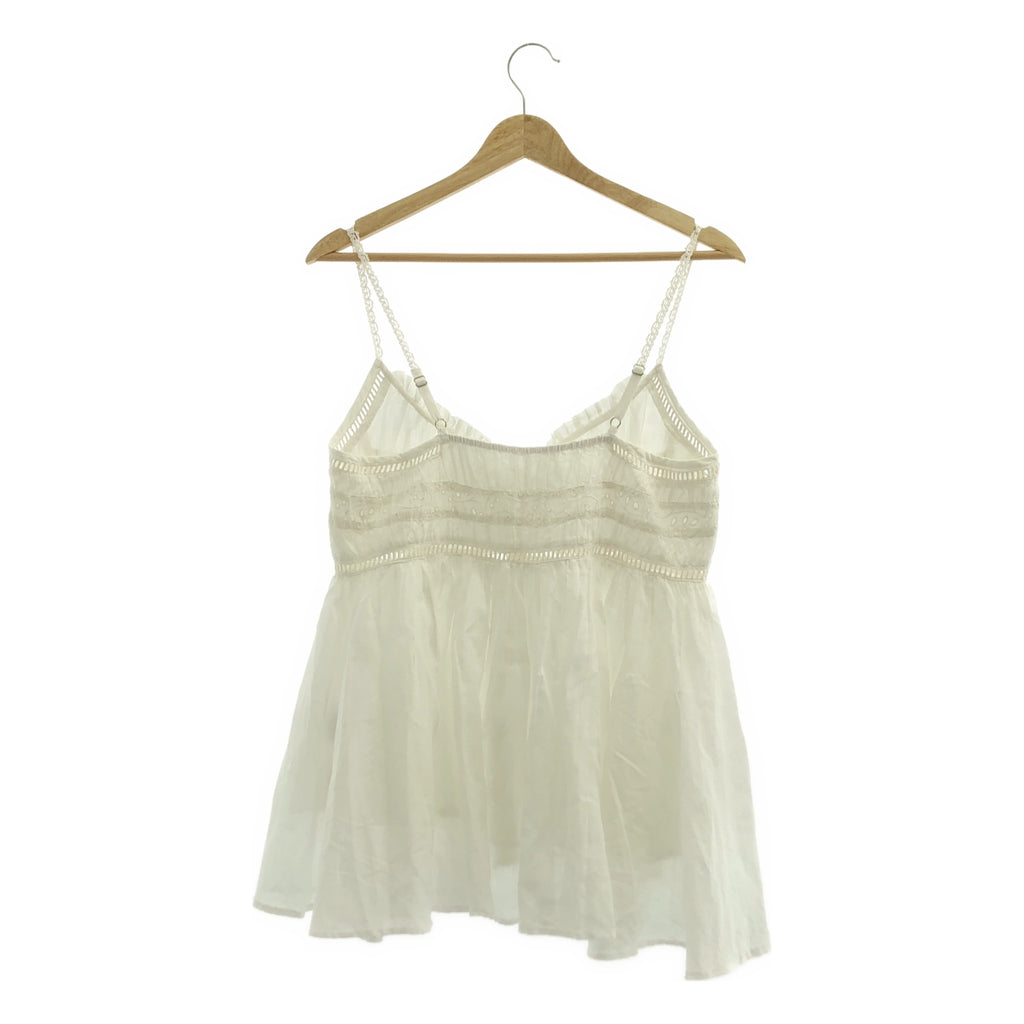 CASA FLINE / カーサフライン | オーガニックコットンレースキャミソール | F |