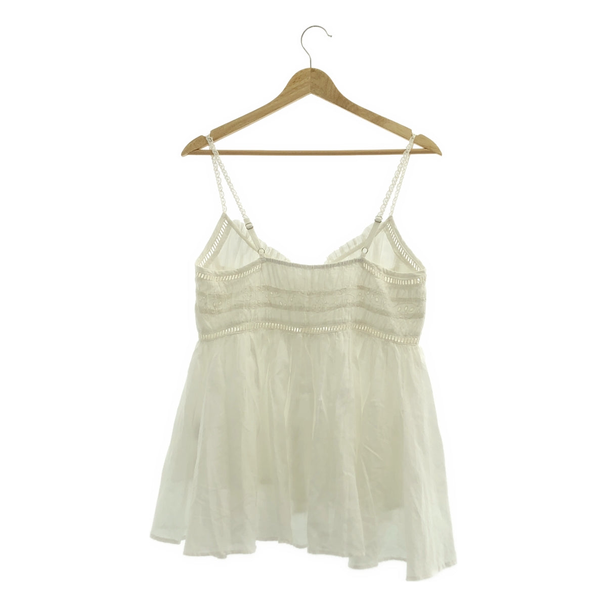 CASA FLINE / カーサフライン | オーガニックコットンレースキャミソール | F |