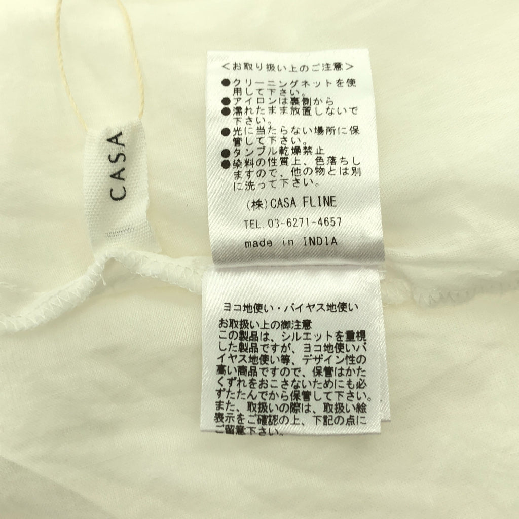 CASA FLINE / カーサフライン | オーガニックコットンレースキャミソール | F |