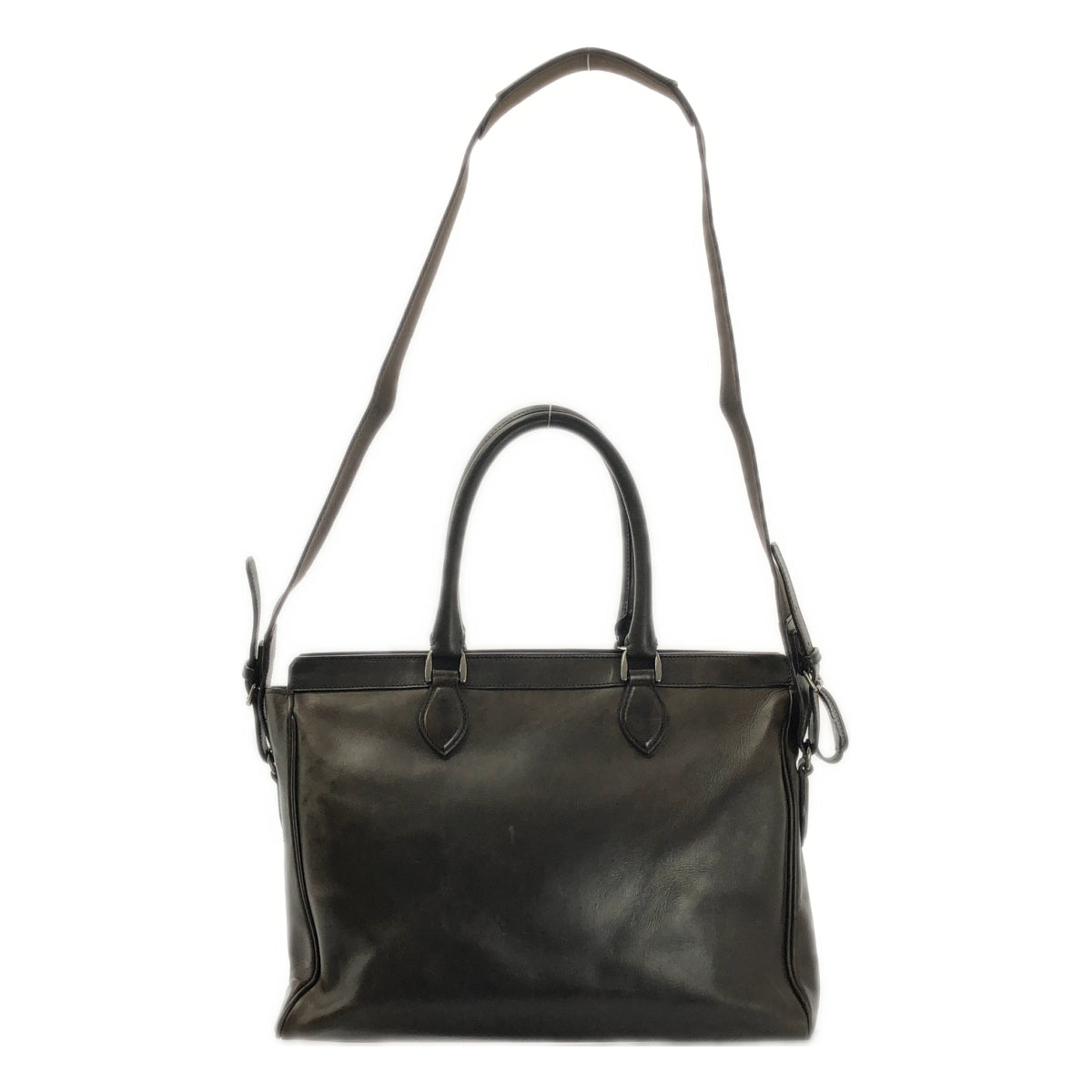 BERLUTI / 벨루티 | ETUO 에투오 스크리트 붓글씨 2way 비즈니스 가방 | 다크 브라운 | 남성