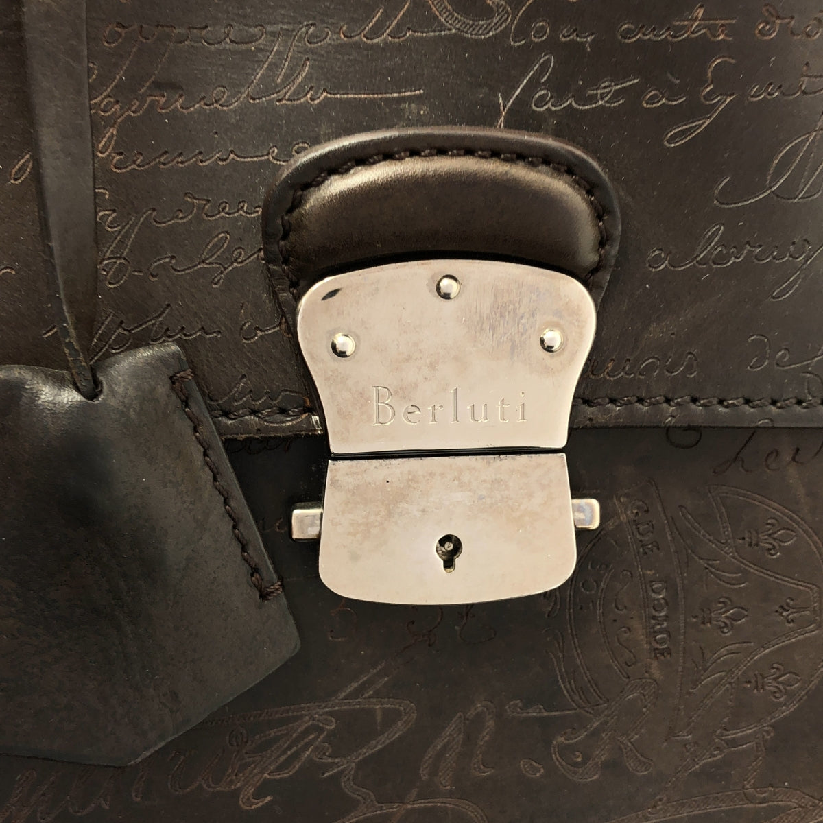 BERLUTI | ETUO Scritto 書法雙肩商務包 | 深棕色 | 男士