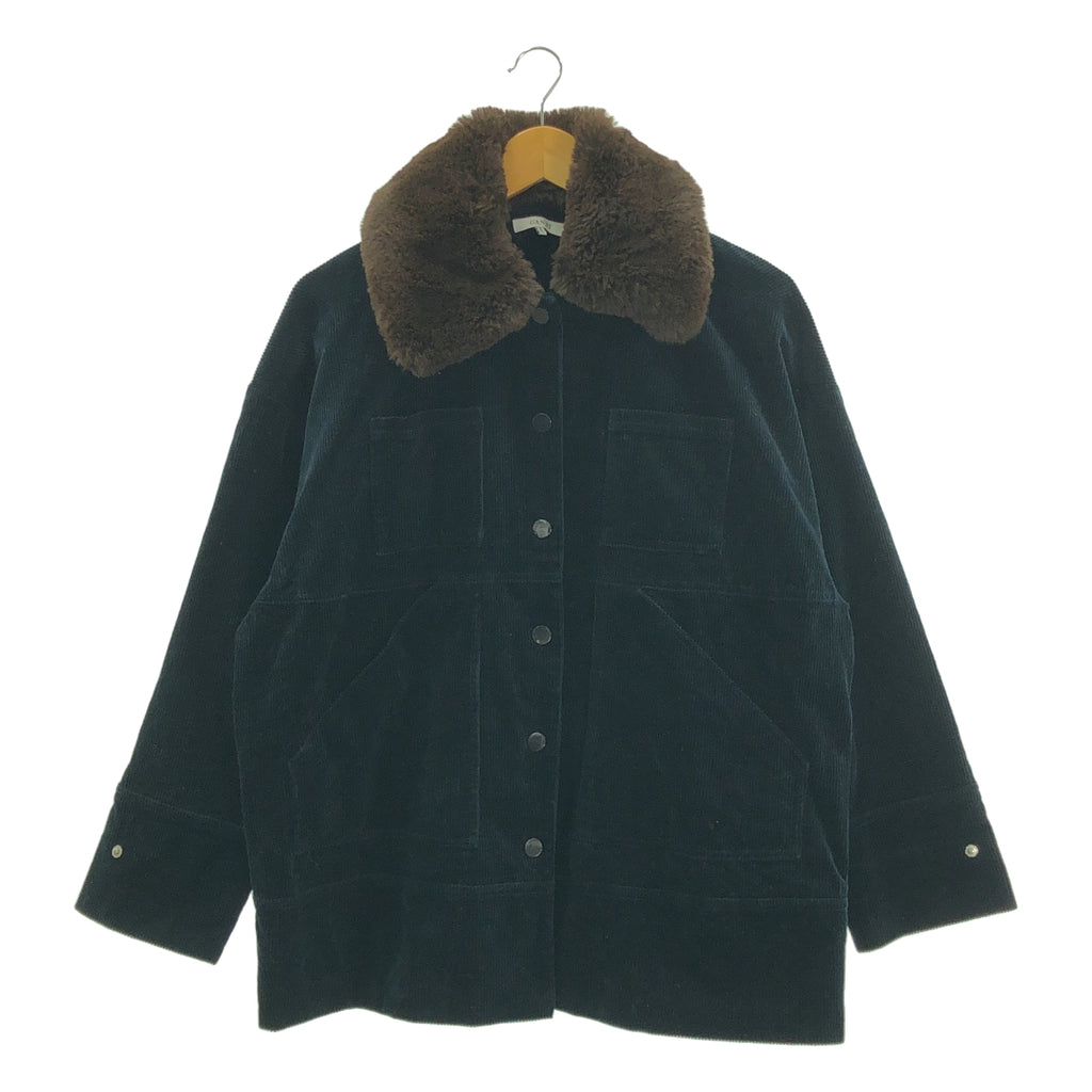 Ganni / ガニー | RIDGEWOOD JACKET 襟ボア ストレッチ コーデュロイジャケット | 36 | レディース