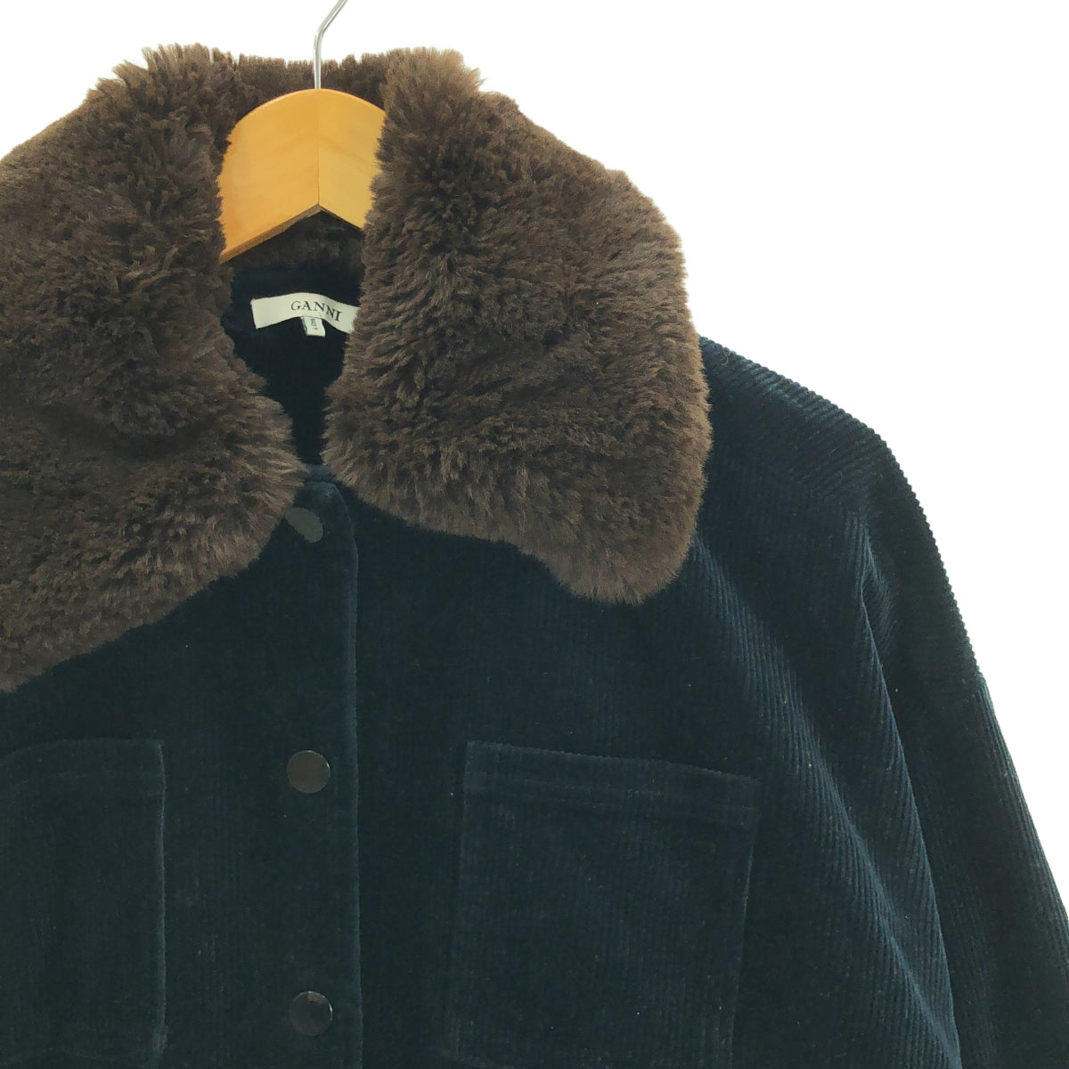 Ganni / ガニー | RIDGEWOOD JACKET 襟ボア ストレッチ コーデュロイジャケット | 36 | レディース