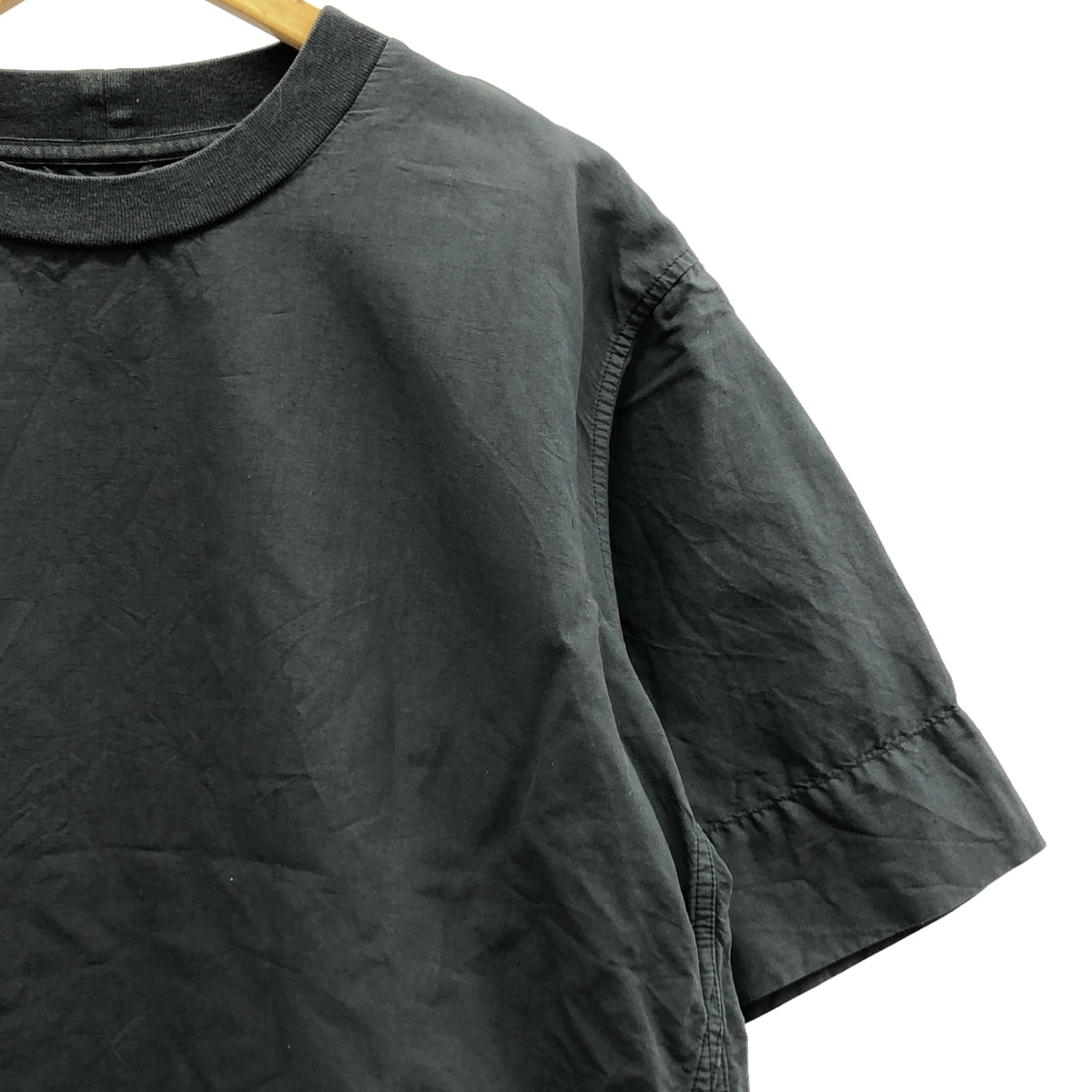 MHL. / MHL Margaret Howell | Dry Cotton Linen T-shirt | 2 | Charcoal Gray | Women's