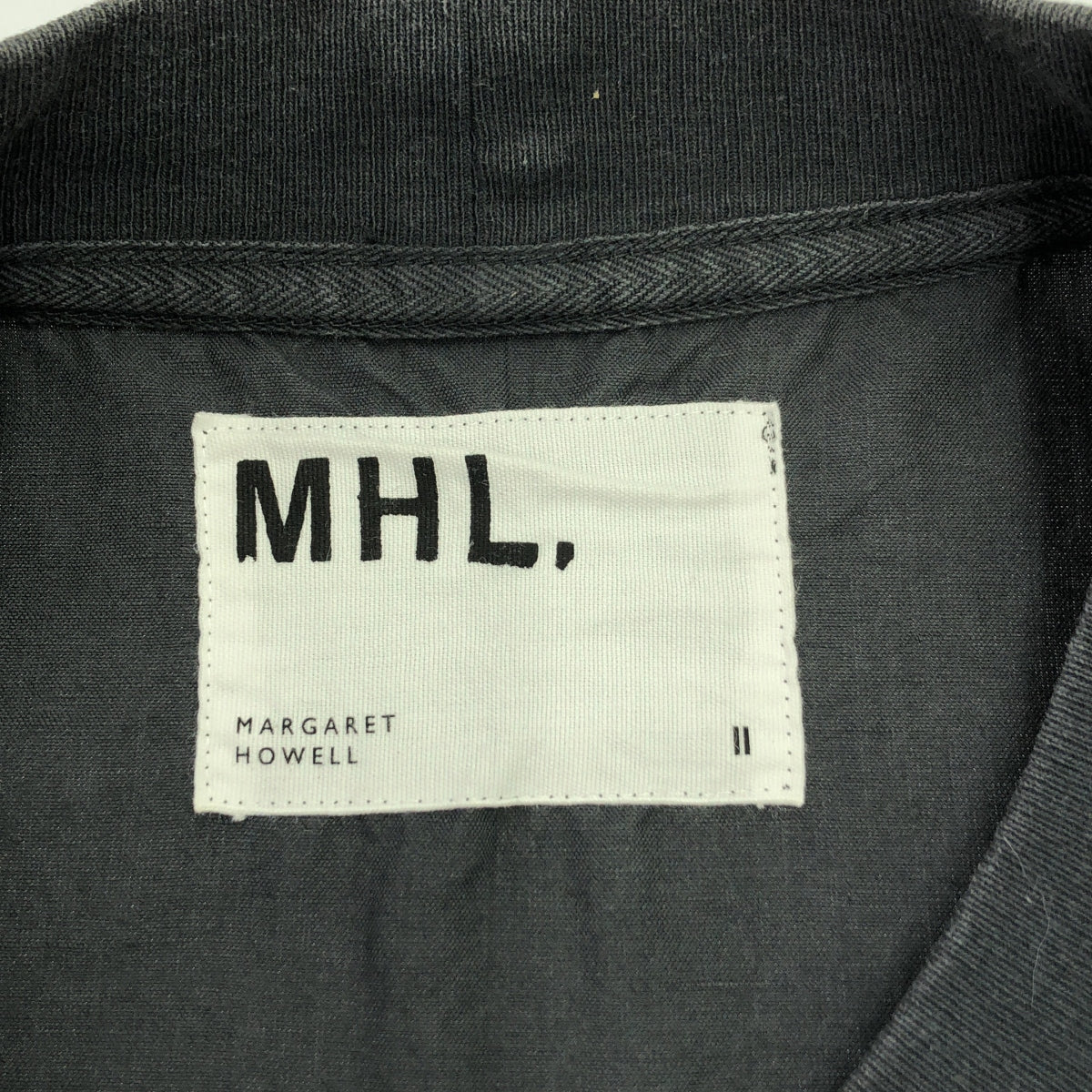 MHL. / MHL Margaret Howell | Dry Cotton Linen T-shirt | 2 | Charcoal Gray | Women's