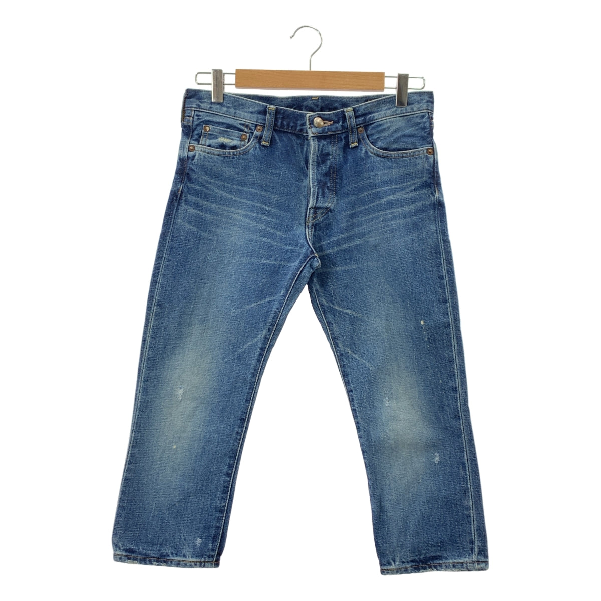 綠色 | 做舊深海軍藍牛仔褲 | 尺寸 28 | 女款