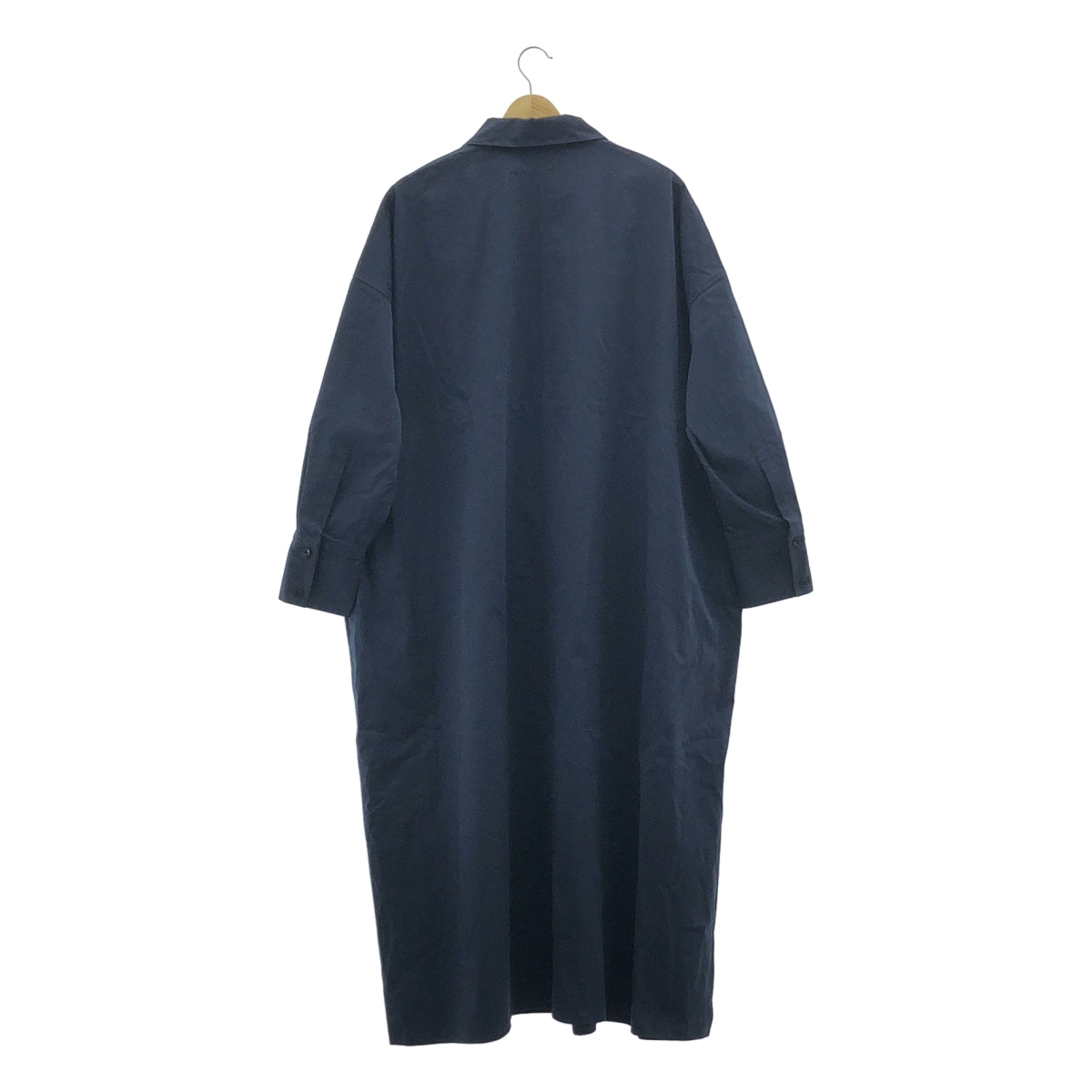 【新品】  Spick and Span / スピックアンドスパン | 2024SS | コットンサテンハーフジップワンピース | 38 | ネイビー | レディース