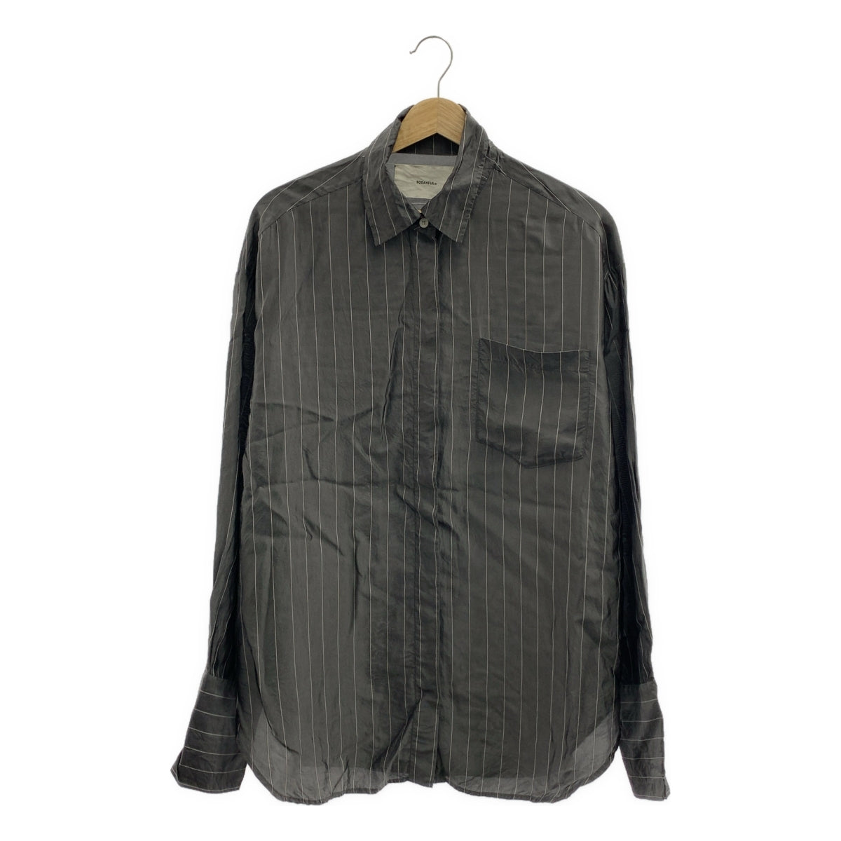 TODAYFUL / トゥデイフル | Stripe Silky Shirts ストライプシルキーシャツ | F | レディース