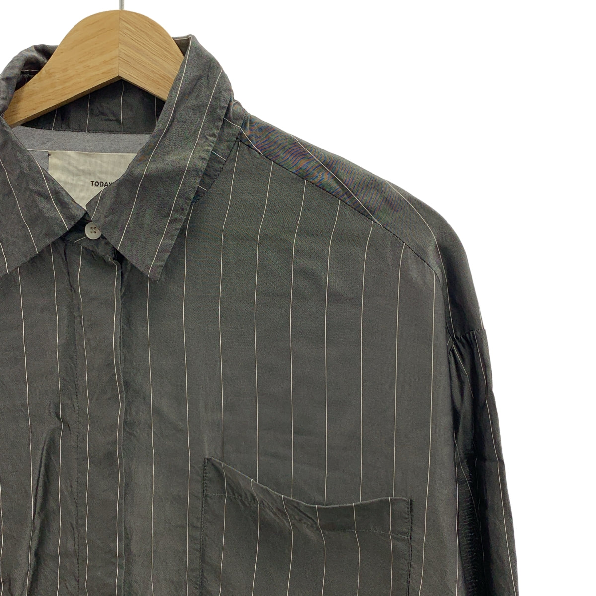 TODAYFUL / トゥデイフル | Stripe Silky Shirts ストライプシルキーシャツ | F | レディース