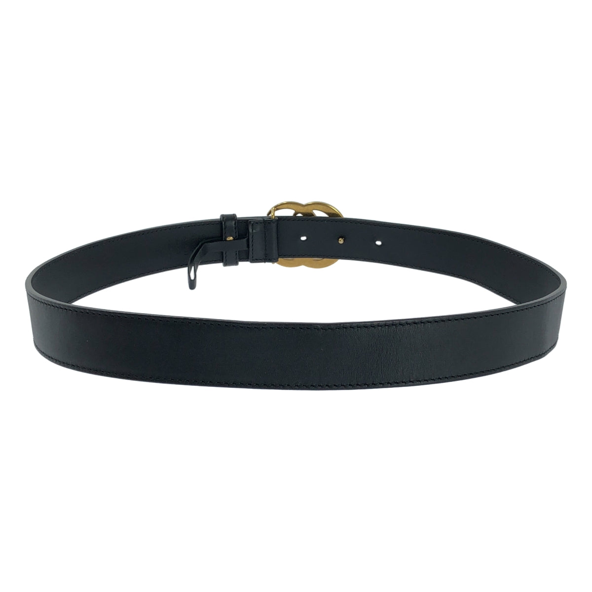 GUCCI / 구찌 | GG 마몬트 가죽 벨트 | 80 | 골드 / 블랙 | 여성