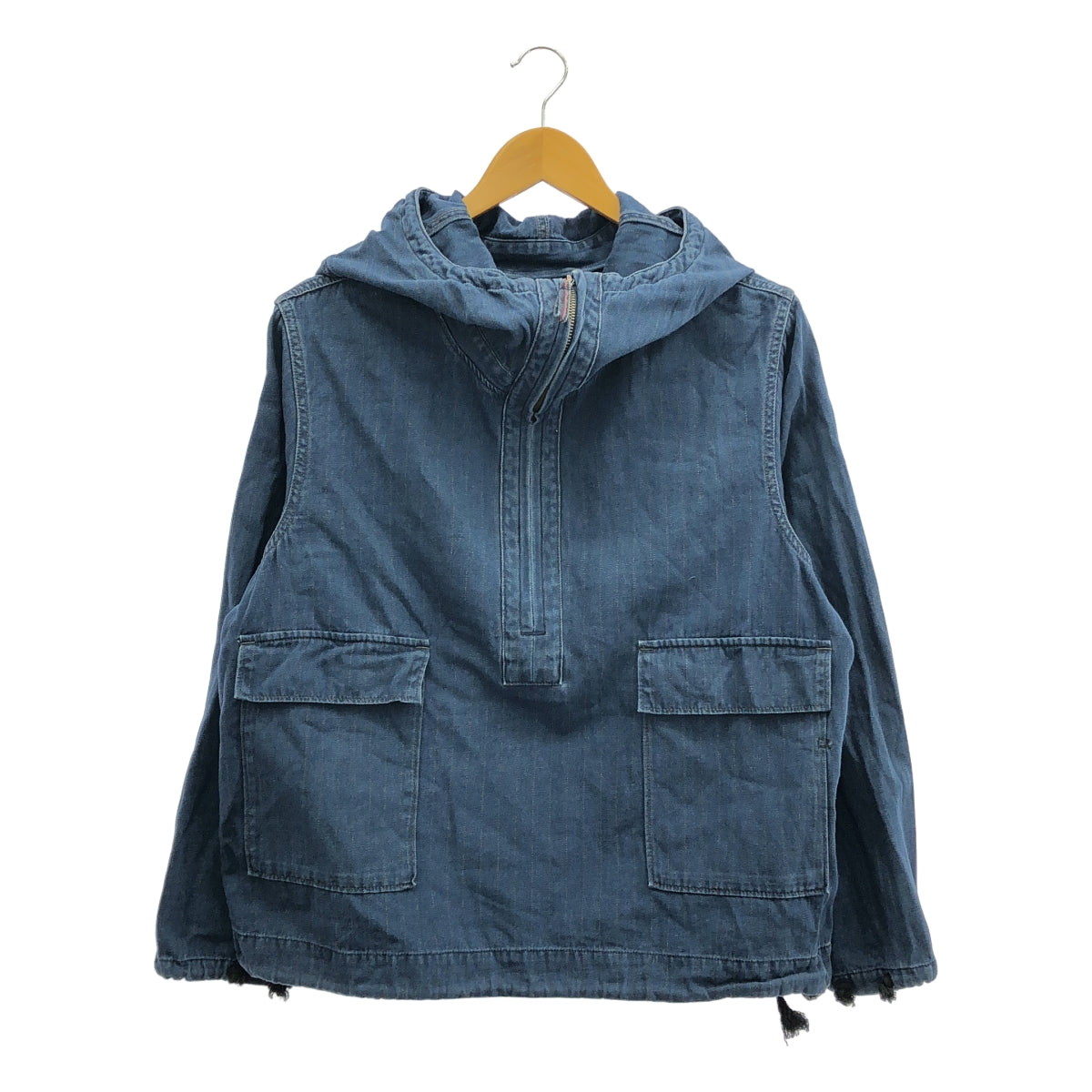 45r / Forty-Five R | 908 靛藍和小麥緞連帽衫（加工）| 2 | 靛藍 | 女款