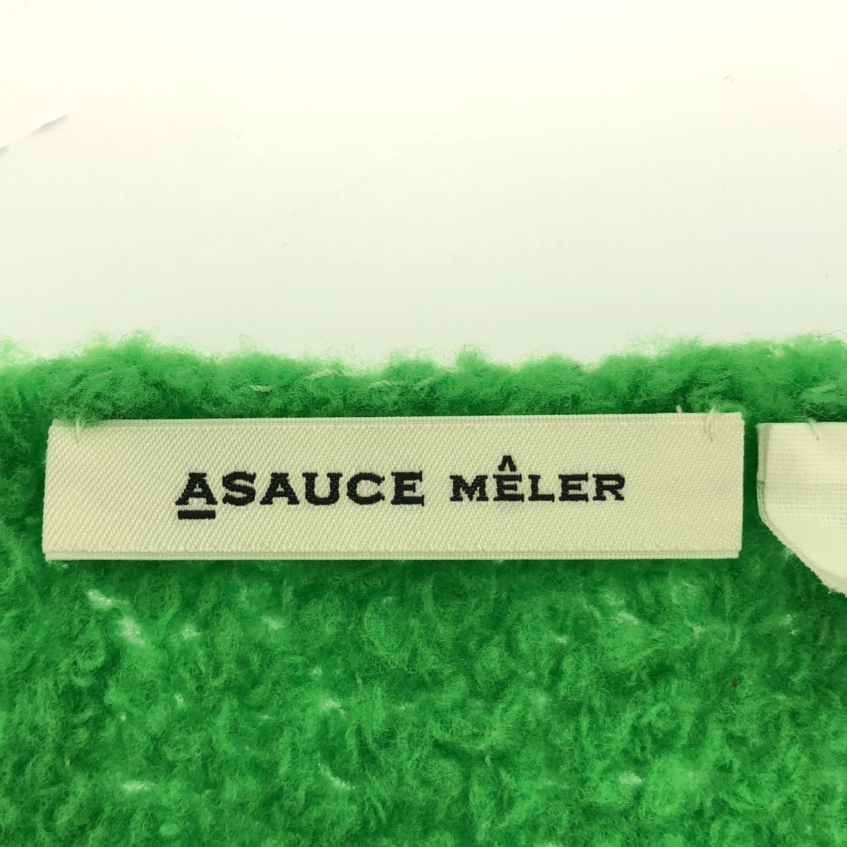 ASAUCE MELER / アソース メレ | 2022AW | フレンチメリノ ウール ウルトラライト マフラー | グリーン | レディース
