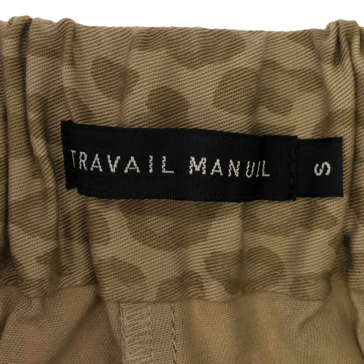 TRAVAIL MANUEL / 트라바이유 매뉴얼 | 레오파드 무늬 컴팩트 치노 프린트 놈 바지 | S | 베이지 | 여성